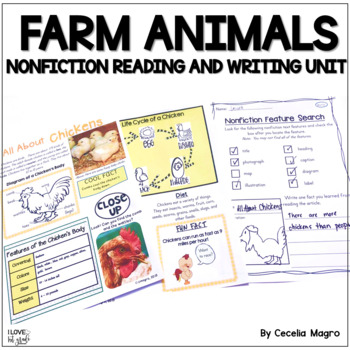 Preview of Farm Animals Nonfiction Reading Passages and Lesson Plans