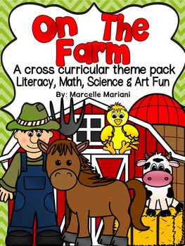 Preview of Farm Animals-On The Farm-Literacy,Math,Science and Art FUN MEGA THEME PACK