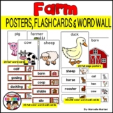 Farm Animals POSTERS, FLASH CARDS AND WORD WALL CARDS