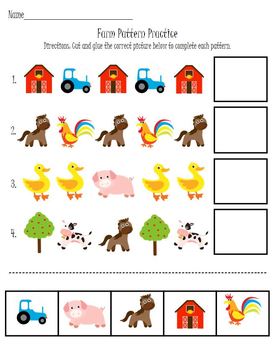 farm animals patterns and graphing math activity by the mcgrew crew