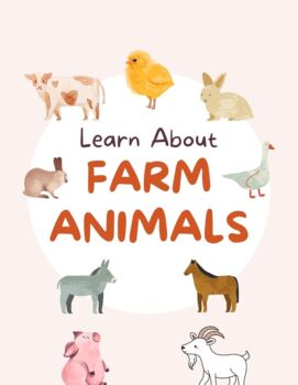 Preview of Farm Animals Picture Book. Primary. Flashcards. Storybook. Reading. Children.