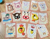 Farm Animals Play Dough Mats, Printable Play Doh, Fine Mot