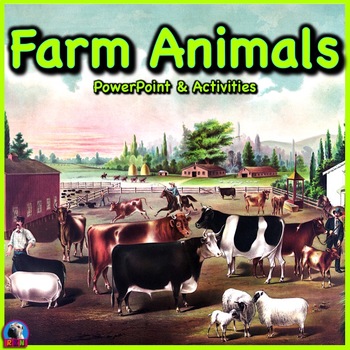 Preview of Farm Animals - PowerPoint & Activities