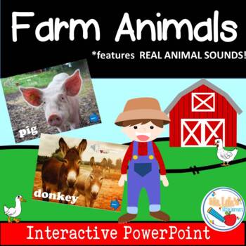 Preview of Farm Animals PowerPoint: Real Photos and Animal Sounds!
