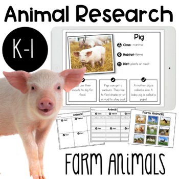 Preview of Farm Animals Research Report | Digital option included