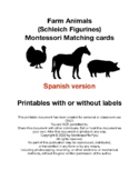 Farm Animals Schleich Figurines SPANISH Montessori Matching Cards