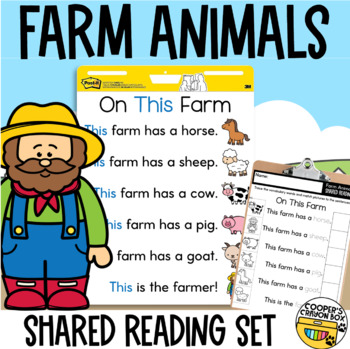 Preview of Farm Animals | Shared Reading Poem | Project & Trace