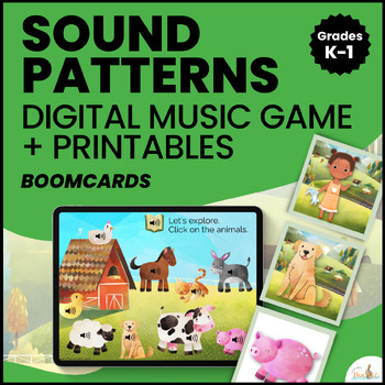 Preview of Farm Animals Sound Patterns - Interactive Music Game