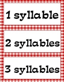 Farm Animals Syllable Sort (1, 2 and 3 Syllables)