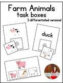 Farm Animals Task Box Activities - Autism Classroom / Spec