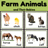 Farm Animals and Their Babies Posters for Classroom Decor