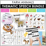 Farm Animals Thematic Unit for Speech Therapy