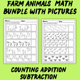 Farm Animals Theme Math Bundle Counting 10 20 Addition Sub