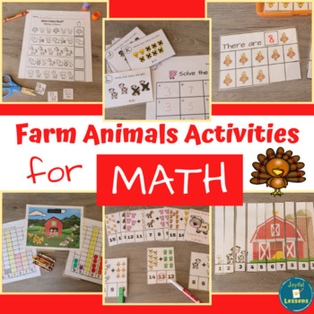 Farm Animals Themed Math Activities for Preschool and Kindergarten