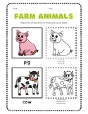Farm Animals Trace and Color