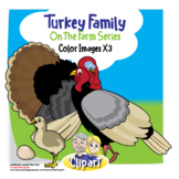 Farm Animals Turkey Family Clip Art Set