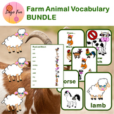 Farm Animals Vocabulary Bundle With Flash Cards Games and 