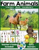 Farm Animals Math & Literacy - Printables & Activities