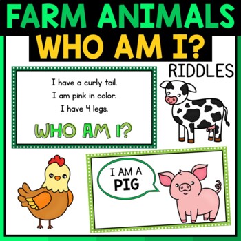 Farm Animals Who Am I Riddles | Brain Break by Hamna Million's Little  Learners