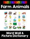 Farm Animals Word Wall Cards and Picture Dictionary Set