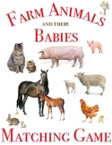 Farm Animals and their Babies Matching Game with Real Pictures