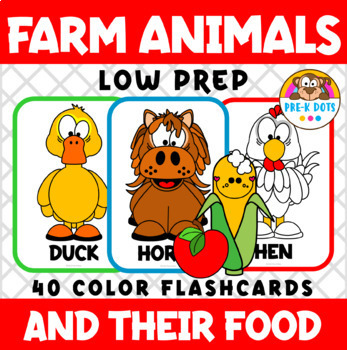 Farm Animals and their Food Recognition & Match Activity Game OT Pre-K &  Kinder
