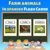 Farm Animals with real pictures In Spanish Flashcards. Printable Posters