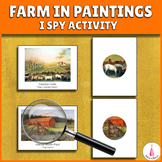 Farm Art I Spy Montessori Activity Paintings Matching Close-Up