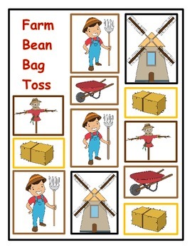 Farm Bean Bag Toss Multiplication (Question Set C) by Born2educate
