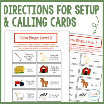 Farm Bingo by The Autism Helper | Teachers Pay Teachers