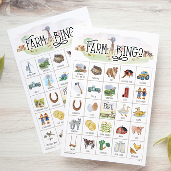 Preview of Farm Bingo - 50 Cards