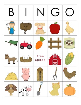 Farm Bingo Class Set Of 25 Cards By Expressly Speaking Tpt