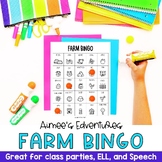 Farm Bingo Game | Vocabulary Words | Language Arts Activity