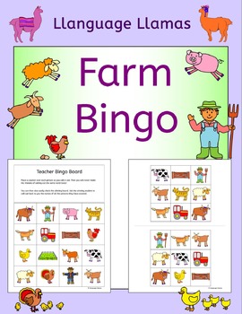 Preview of Farm Bingo for EFL ESL EAL MFL
