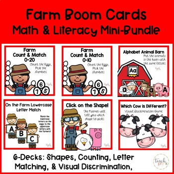 Preview of Farm Boom Cards Bundle! Distance Learning