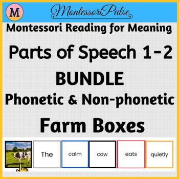 Preview of Farm Box Bundle - Phonetic & Non-phonetic - Montessori Reading for Meaning