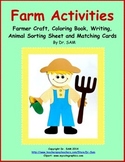 Farm Activities: Craft, Coloring Book, Writing, Animal Sor
