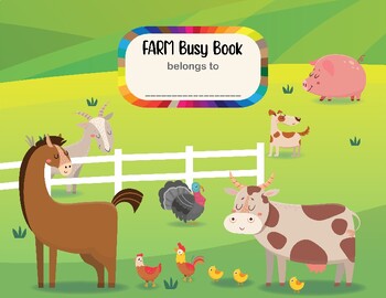 Preview of Farm Busy Book Montessori Homeschool Pre-K Kids Learning Materials