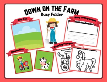 Preview of Farm Busy Folder For Dramatic Play, Speech, Fun & More!
