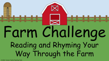 Preview of Farm Challenge: A Reading and Rhyming Activity