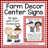 Farm Classroom Decor Center Signs