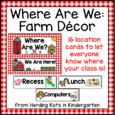 Farm Classroom Theme Where Are We Signs