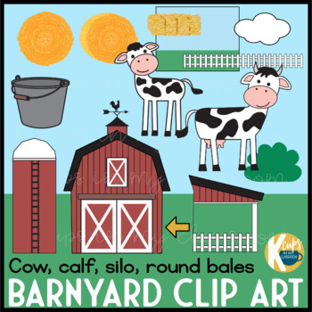 Farm Clip Art Cows Round Hay Bale Silo K Cups In My Classroom