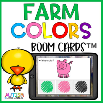 Preview of Farm Color Identification Boom Cards™ for Little Learners