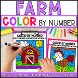 Farm Color by Number Addition and Subtraction Within 20 En