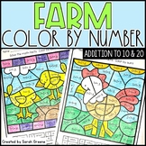 Farm Color by Number - Addition to 10 and 20