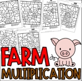Farm Color by Number Multiplication