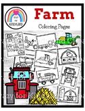 Farm Coloring Pages Booklet: Barn, Tractor, Combine, Hay, 