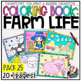 Farm Coloring Pages | Kids Farm Animals Coloring Book | Sp