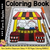 Farm Coloring Pages and Apples Coloring Pages Bundle